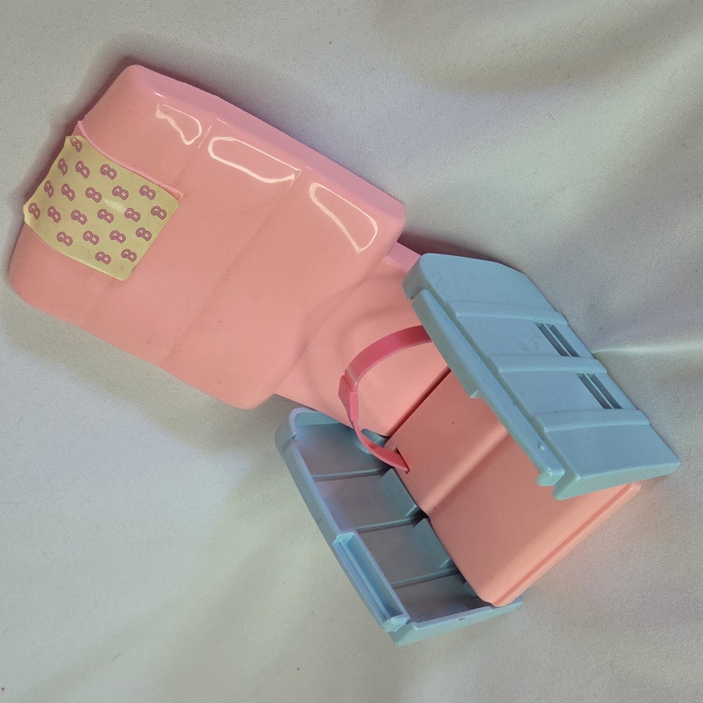 Barbie Airplane Seat Vintage 1999 Pink Blue Chair With Seatbelt